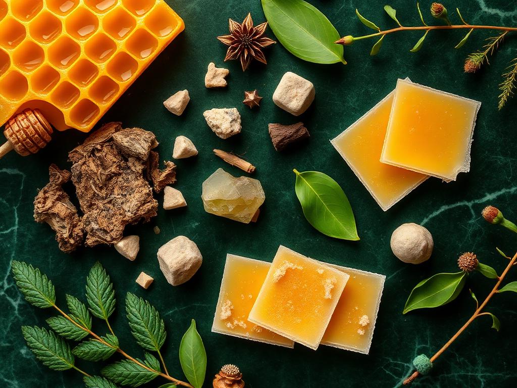 Honey, herbs, and mineral crystals — the natural ingredients in BellyButtonBliss
